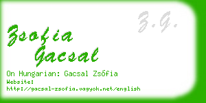 zsofia gacsal business card