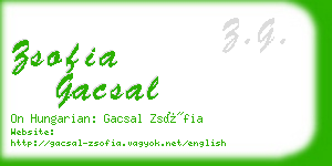 zsofia gacsal business card